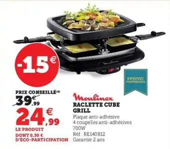 Hyper U Raclette Cube offre