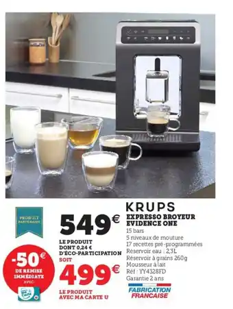 Hyper U Expresso Broyeur Evidence One offre