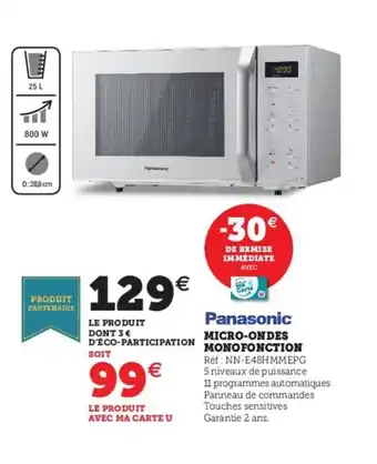 Hyper U Micro-Ondes Monofonction offre