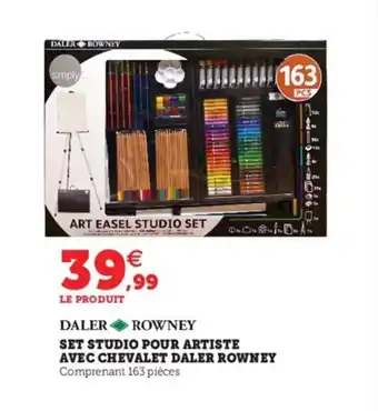 Hyper U Set Studio Pour Artiste aVEC Chevalet Daler Rowney offre