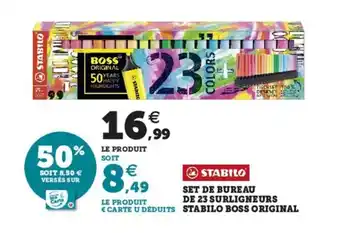 Set De Bureau De 23 Surligneurs Stabilo Boss Original