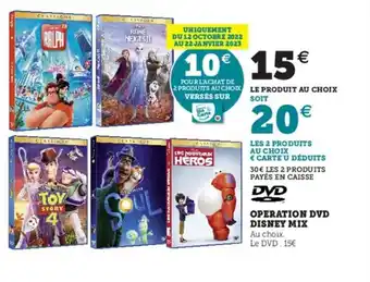 Hyper U Operation DVD Disney Mix offre