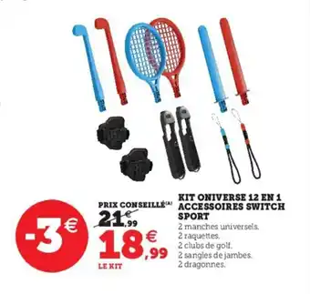 Hyper U Kit Oniverse 12 En 1 Accessoires Switch Sport offre