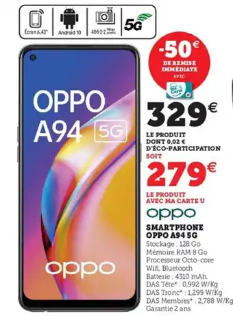 Hyper U Smartphone Oppo A94 5G offre