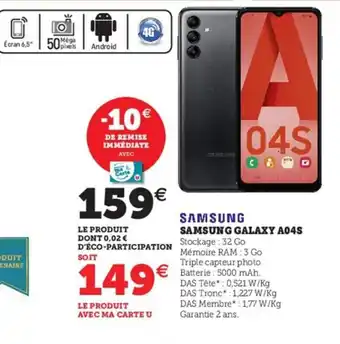 Hyper U Samsung Galaxy A04S offre