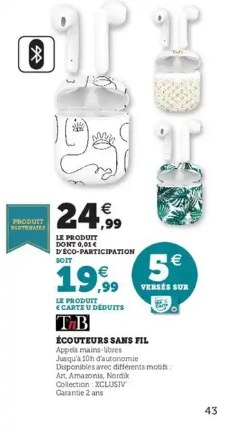 Hyper U Ecoueteurs Sans Fil offre