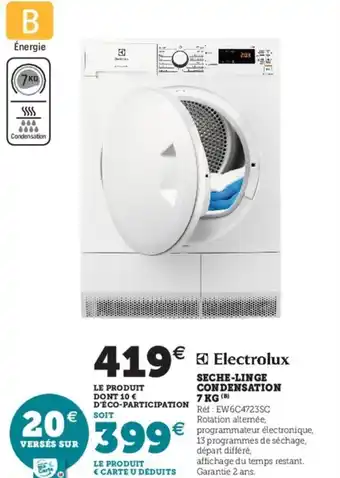 Hyper U Seche-Linge Condensation 7 kg offre