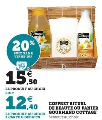 Hyper U Coffret Rituel De Beaute Ou Panier Gourmand Cottage offre