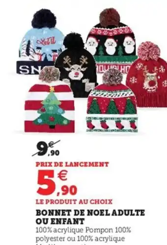Hyper U Bonnet De Noel Adulte Ou Enfant offre