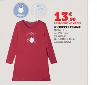 Hyper U Nuisette Femme offre