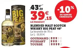 Hyper U Blended Malt Scotch Whisky Big Peat 46 offre