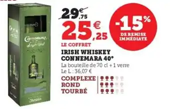 Hyper U Irish Whiskey Connemara 40 offre