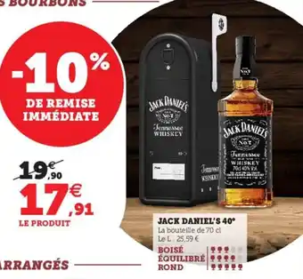 Hyper U Jack Daniel's 40 offre