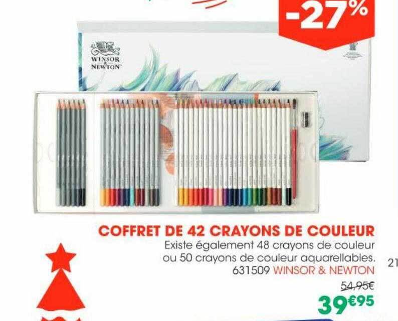 Promo Coffret de 42 crayons de couleur chez Rougier&Plé