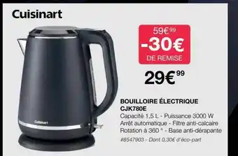 Costco Bouilloire électrique cjk780e cuisinart offre