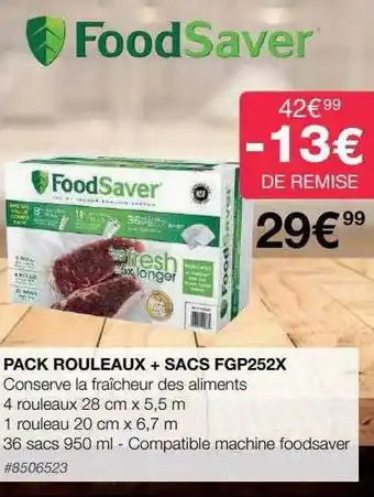 Pack rouleaux + sacs fgp252x foodsaver
