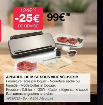 Appareil de mise sous vide vs3190x01