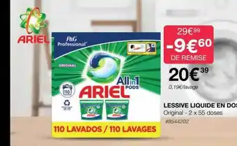 Costco Lessive liquide en dose ariel offre