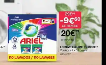 Costco Lessive liquide en dose ariel offre