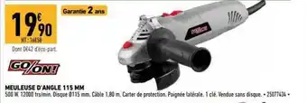 Brico Cash Meuleuse d'angle 115 mm go-on! offre