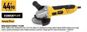 Brico Cash Meuleuse d'angle 115 mm powerplus offre