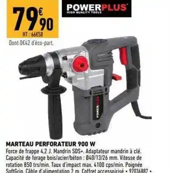 Brico Cash Marteau perforateur 900 w powerplus offre
