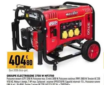 Groupe électrogÚne 3700 w mf3700 mecafer