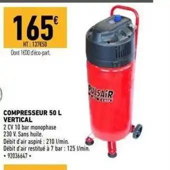 Compresseur 50l vertical