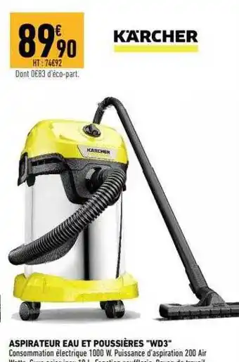 Brico Cash Aspirateur eau et poussières offre