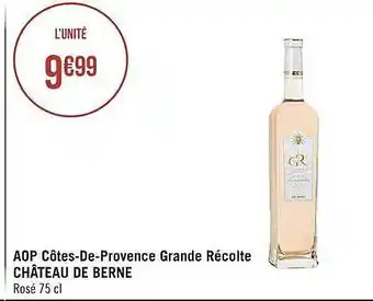 Casino Supermarchés Aop côtes-de-provence grande récolte château de berne offre
