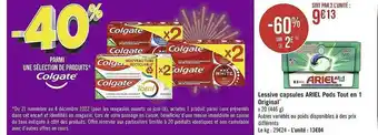 Casino Supermarchés Lessive capsules ariel pods tout en 1 original offre
