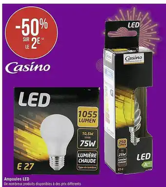 Casino Supermarchés Ampoules led casino offre