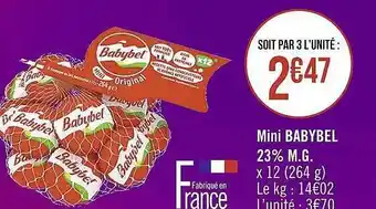Casino Supermarchés Mini babybel 23% m.g. offre