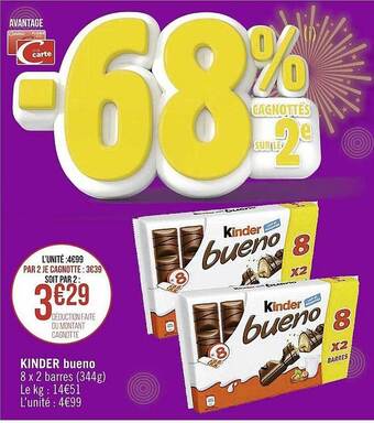Casino Supermarchés Kinder bueno offre