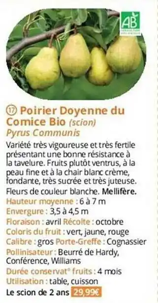 Magellan Poirier doyenne du comice bio offre