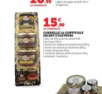 Hyper U Corbeille La Conviviale Secret D'Eleveurs offre