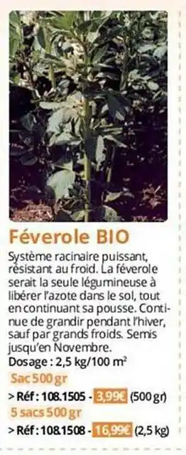 Magellan Féverole bio offre