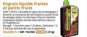 Engrais liquide fraises et petits fruits naturendie