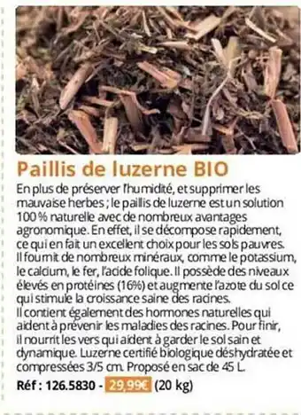 Magellan Paillis de luzerne bio offre