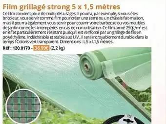 Film grillagé strong 5 x 1,5 mÚtres