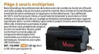 Piège à souris multiprises victor