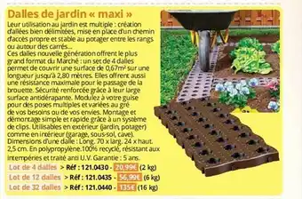 Magellan Dalles de jardin «maxi» offre