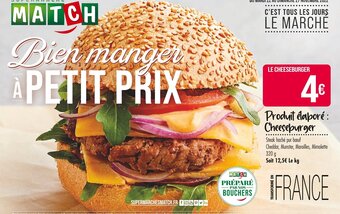 Match Produit Elabore Cheeseburger offre