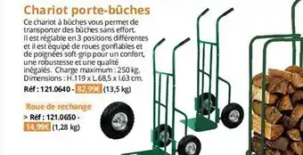 Chariot porte-bûches
