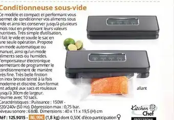 Conditionneuse sous-vide