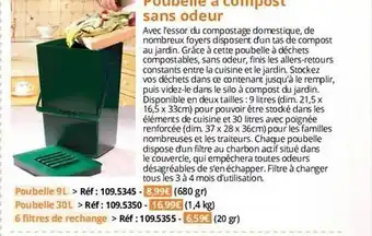 Poubelle à composé sans odeur