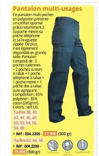 Pantalon multi-usages