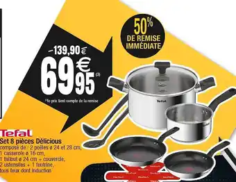 Cora x Carrefour Set 8 pièces délicious tefal offre