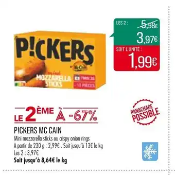 Match P!Ckers mc Cain offre