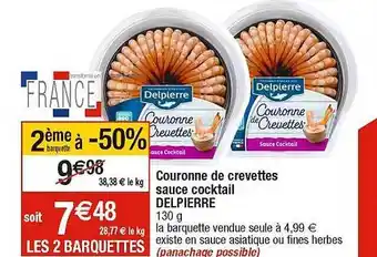 Cora x Carrefour Couronne de crevettes sauce cocktail delpierre offre